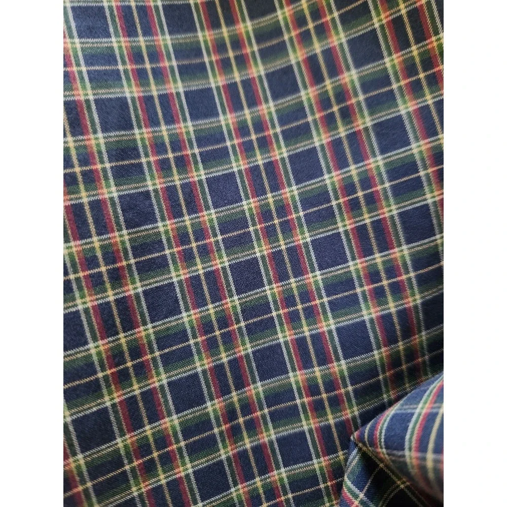J.Crew Mens Plaid Shirt Button Down Slim Fit Long Sleeve Pocket Cotton Blue Sz L